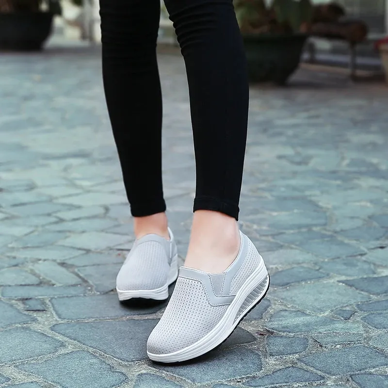 GroovyWish Orthopedic Women Shoes Breathable Slip On Arch Support Non-slip