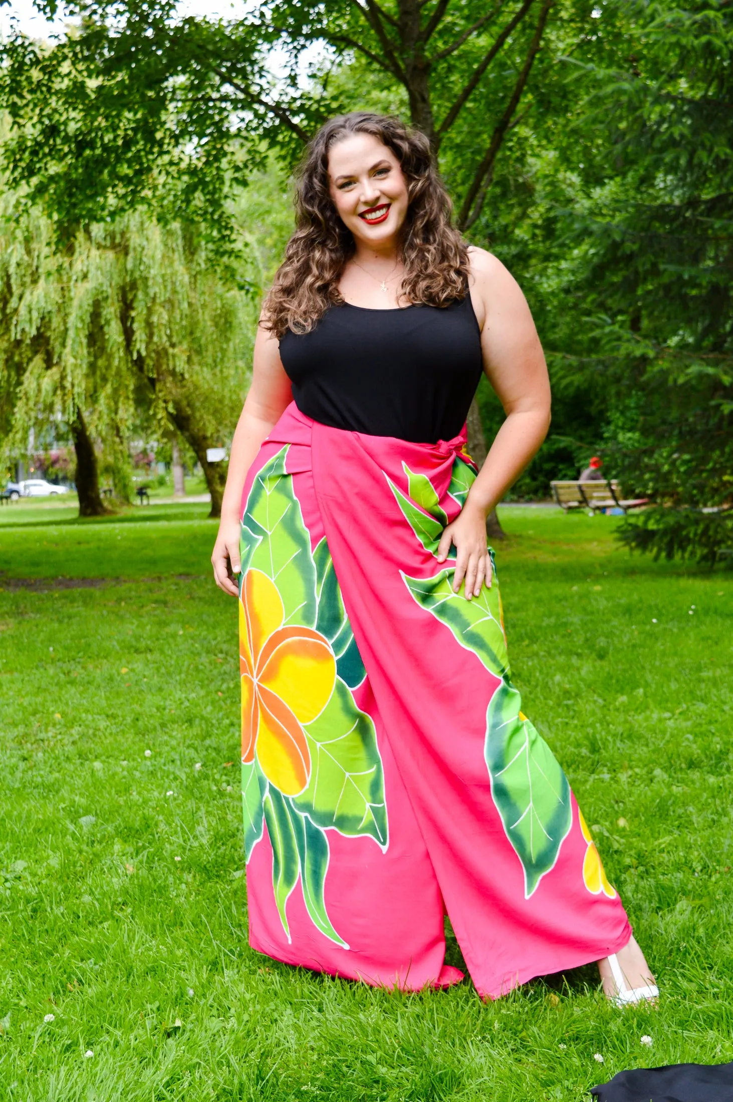 Hand Painted Sarong, Blue Pika