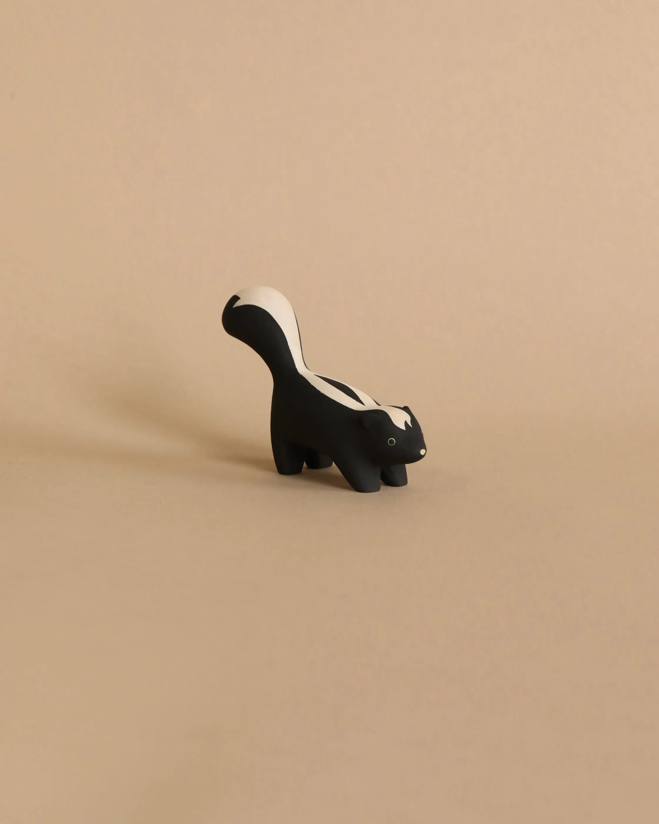 Handmade Tiny Wooden Forest Animals - Skunk