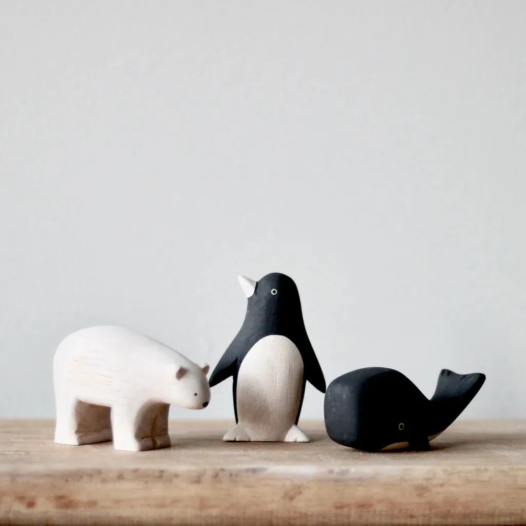 Handmade Tiny Wooden Penguin