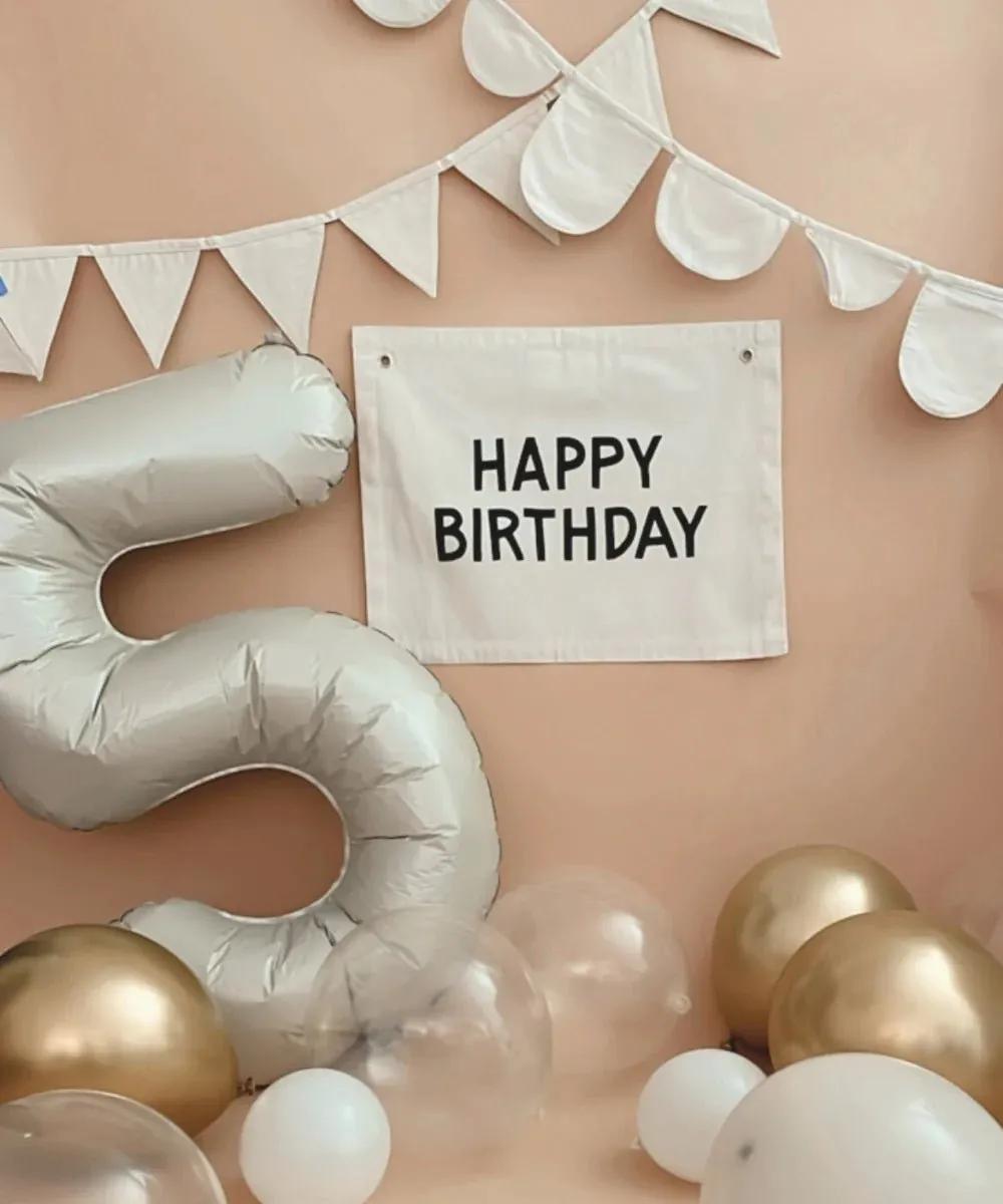 Happy Birthday Canvas Banner by Imani Collective