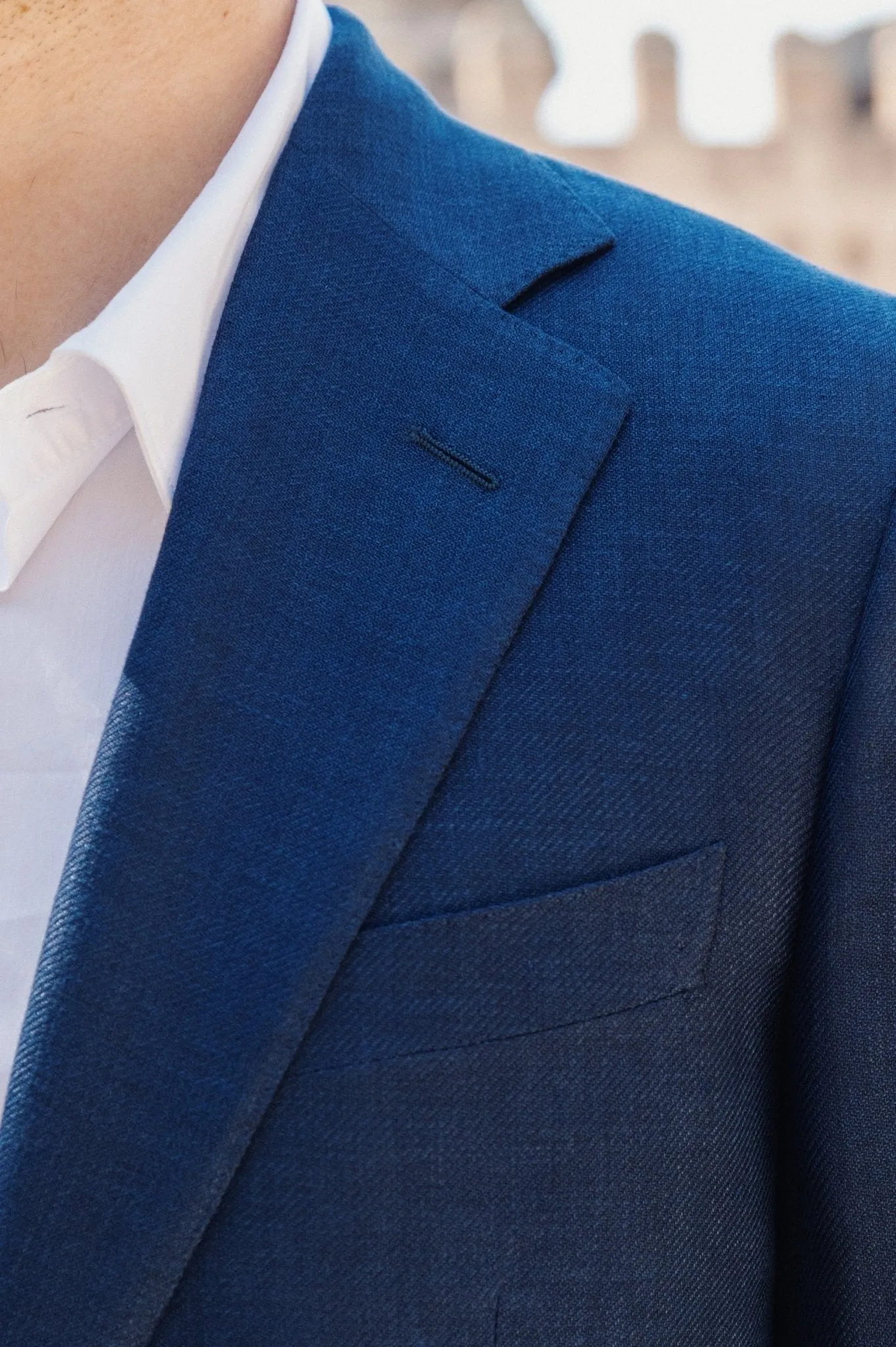 HENRY SARTORIAL HERITAGE Zegna Cross-Ply™ Plain Blazer BLUE REG