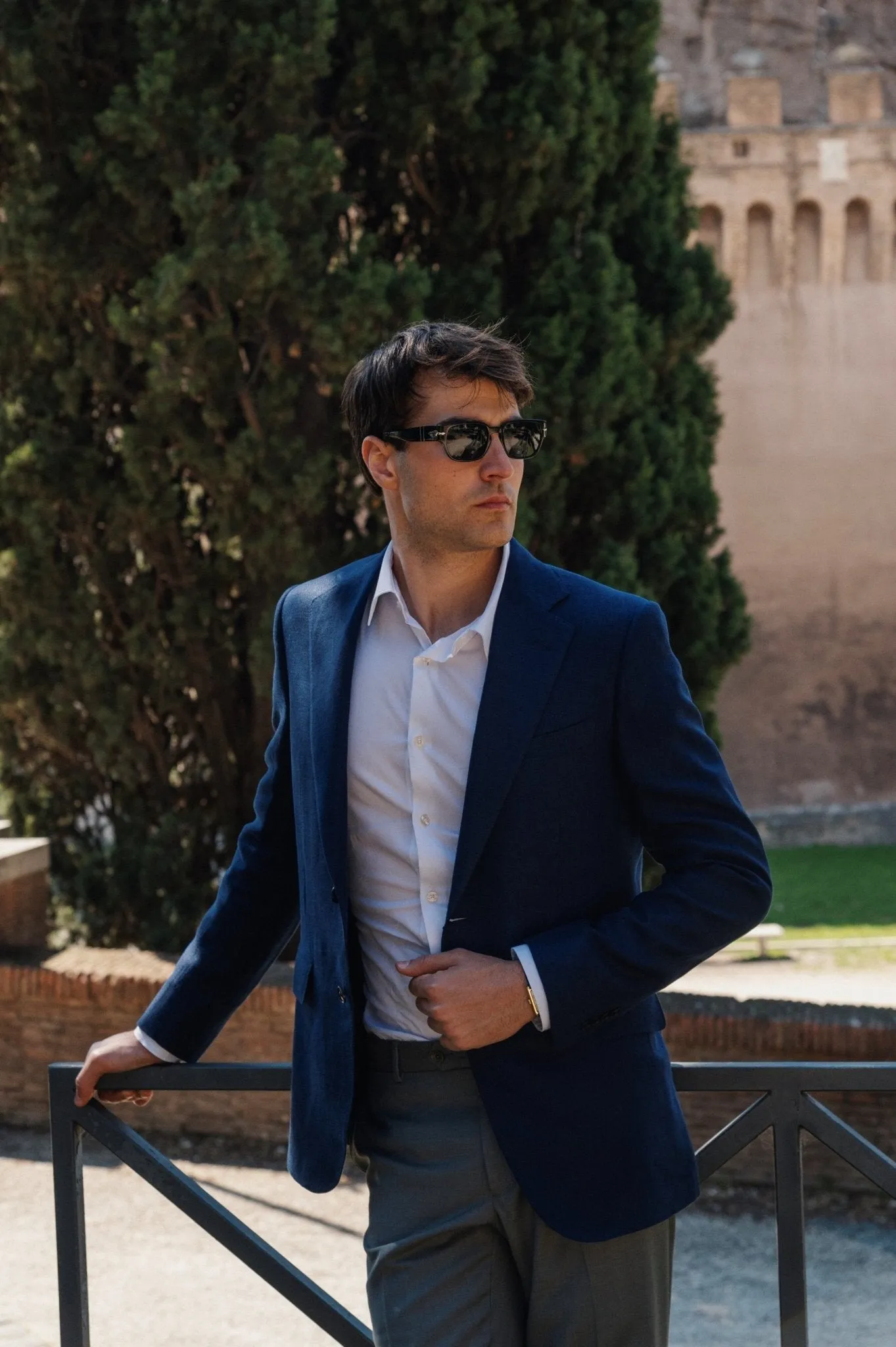 HENRY SARTORIAL HERITAGE Zegna Cross-Ply™ Plain Blazer BLUE REG