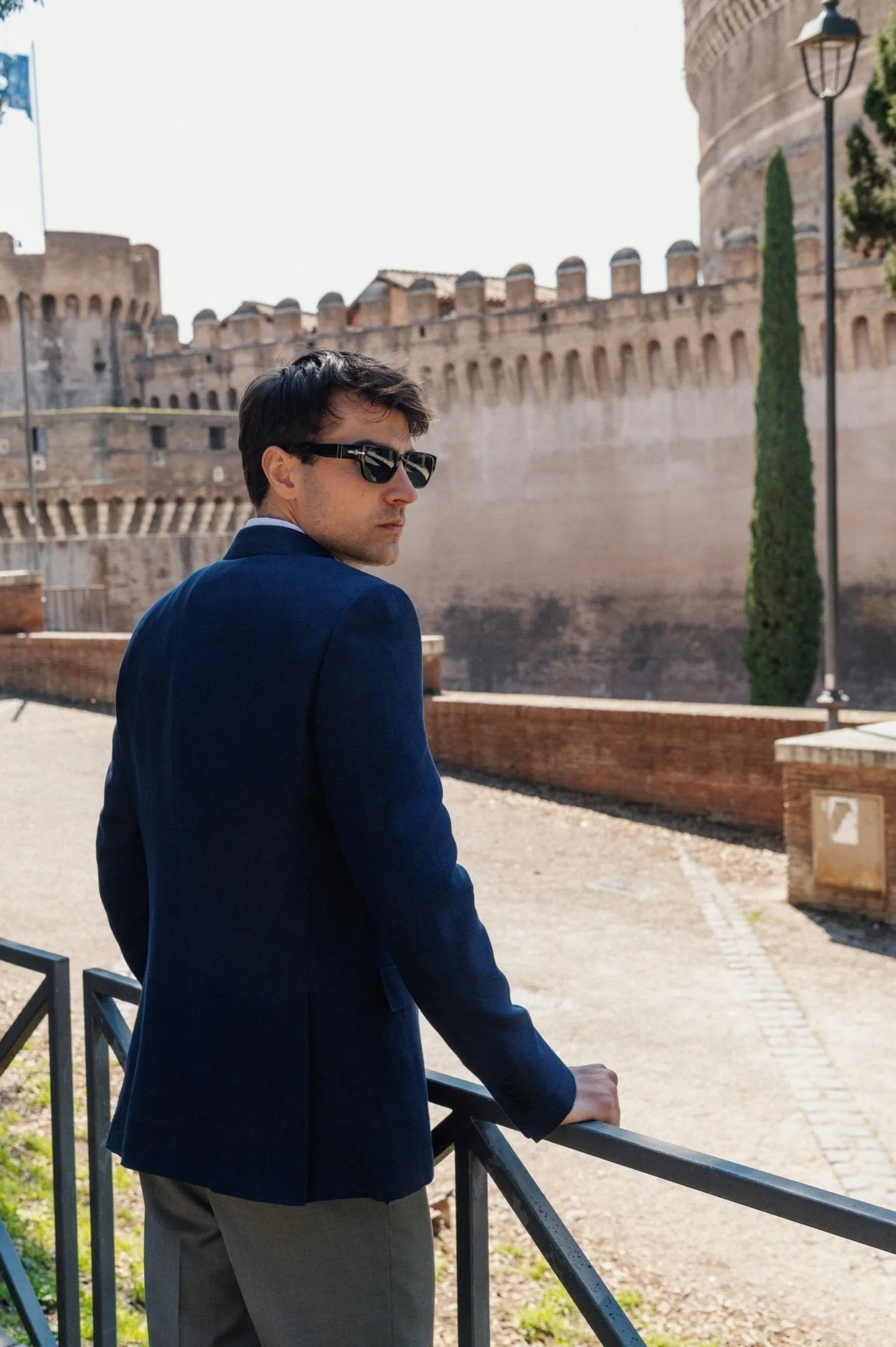 HENRY SARTORIAL HERITAGE Zegna Cross-Ply™ Plain Blazer BLUE REG