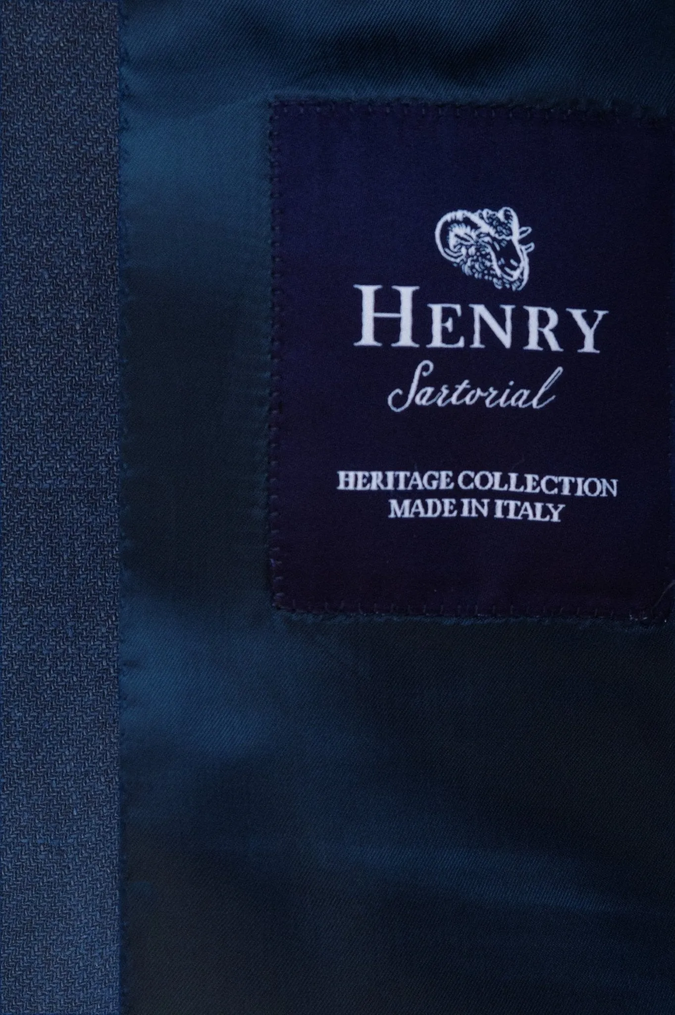 HENRY SARTORIAL HERITAGE Zegna Cross-Ply™ Plain Blazer BLUE REG