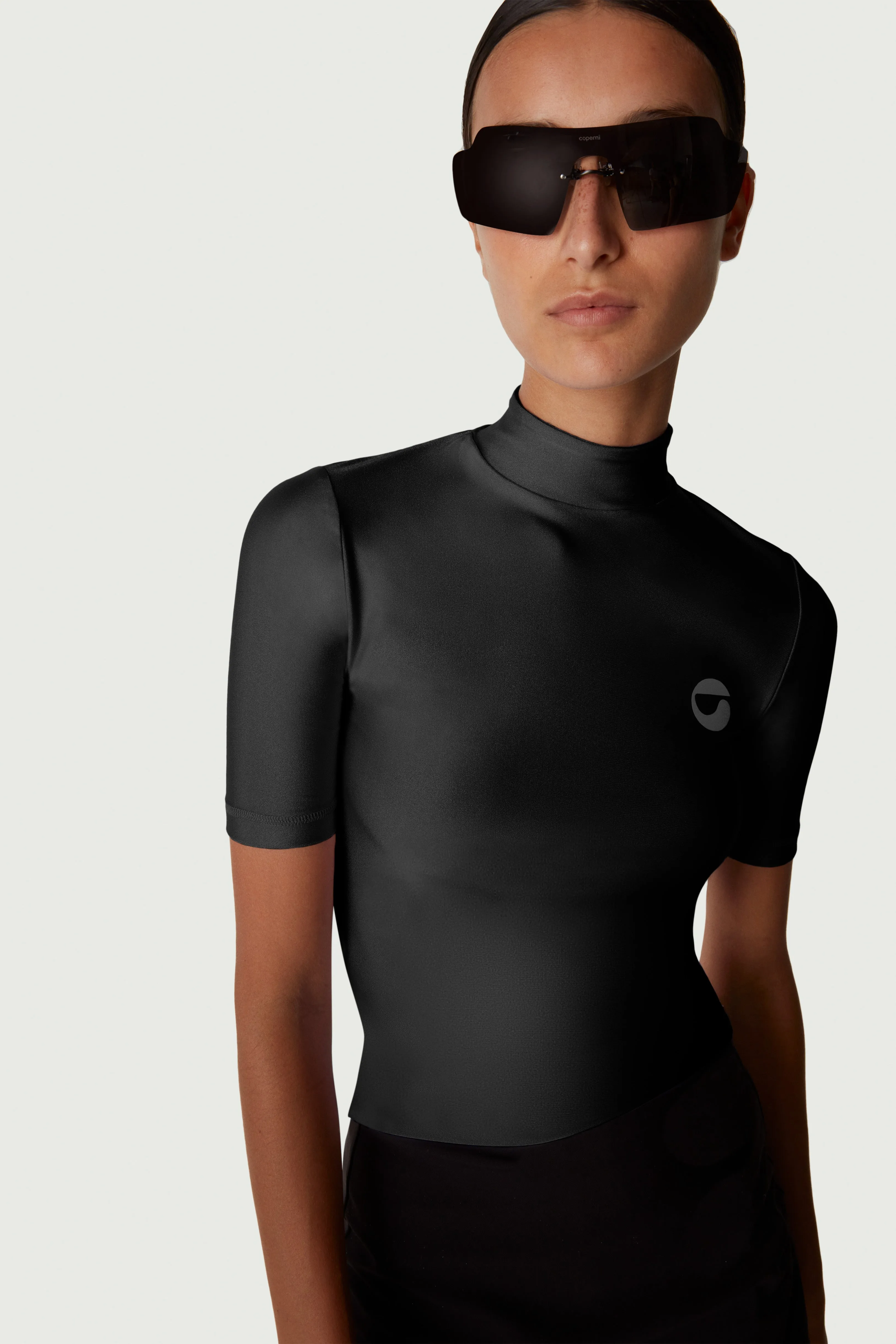 High Neck Fitted Top