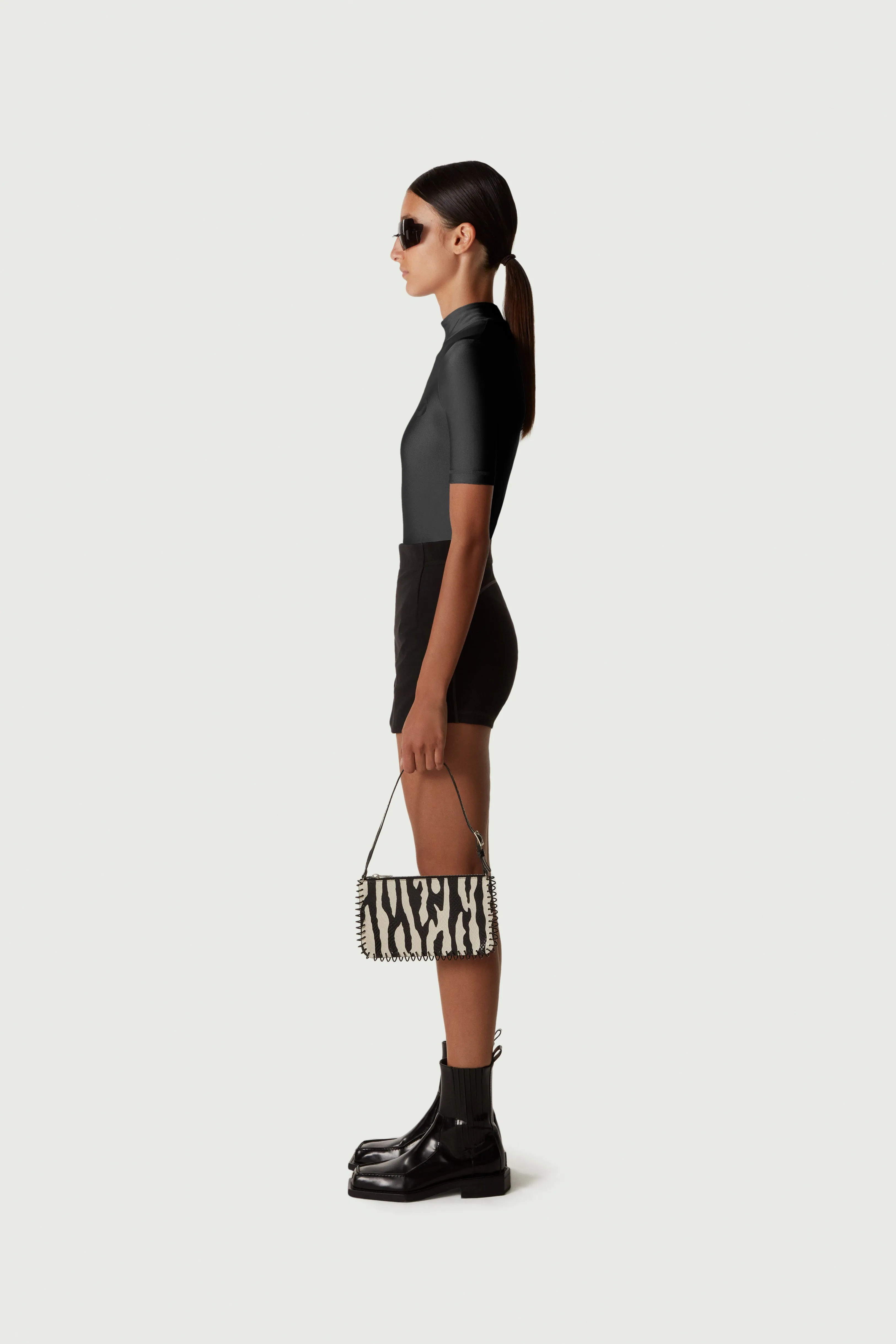 High Neck Fitted Top