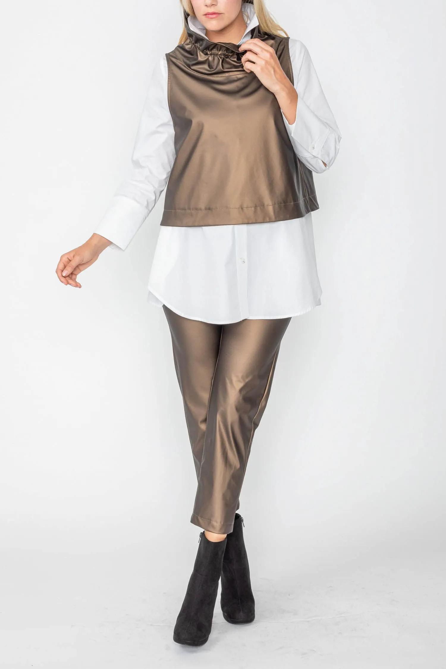 High Stand Neck Crop Top