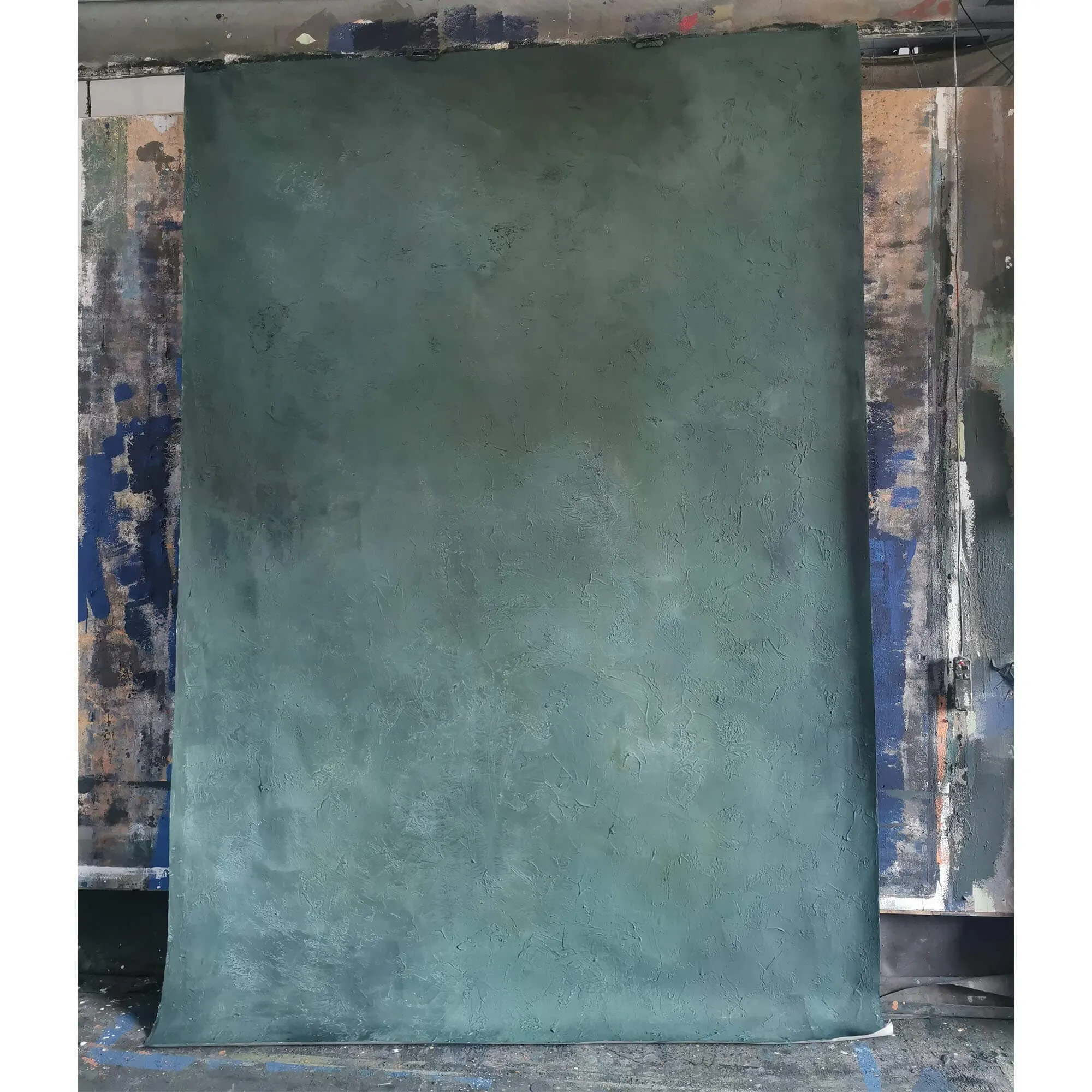 (HP-NS) 1.6 x 2m Impasto Textured Hand Painted Background - (Jade Green) As used by Glenn Norwood