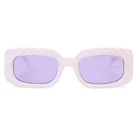 INDY Women's Dolly Checkered Print Sunglasses - Pink
