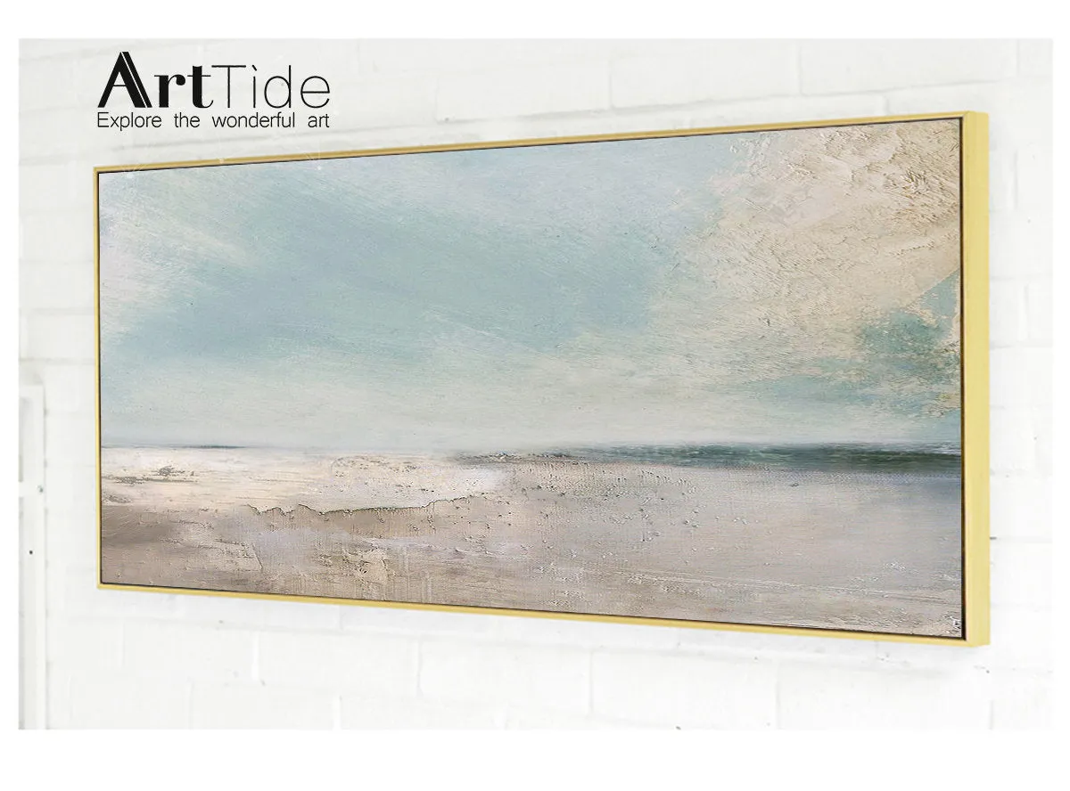 Large Beach Painting Cloud Painting Abstract Landscape Painting Ap040