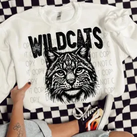Line Drawing Wildcats Mascot
