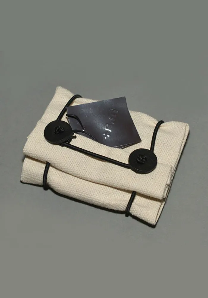 m.a  by Maurizio Amadei SILVER BAND CUFF WITH BLACK LEATHER