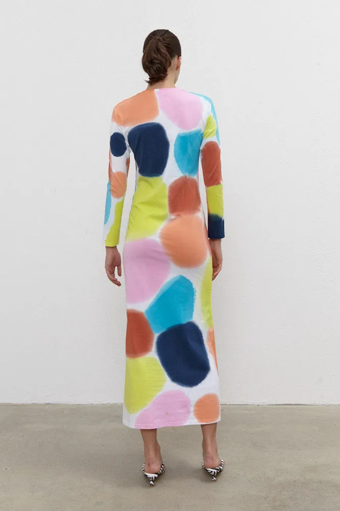 Melissa Long Dress with Sleeves Multi