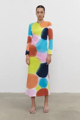 Melissa Long Dress with Sleeves Multi