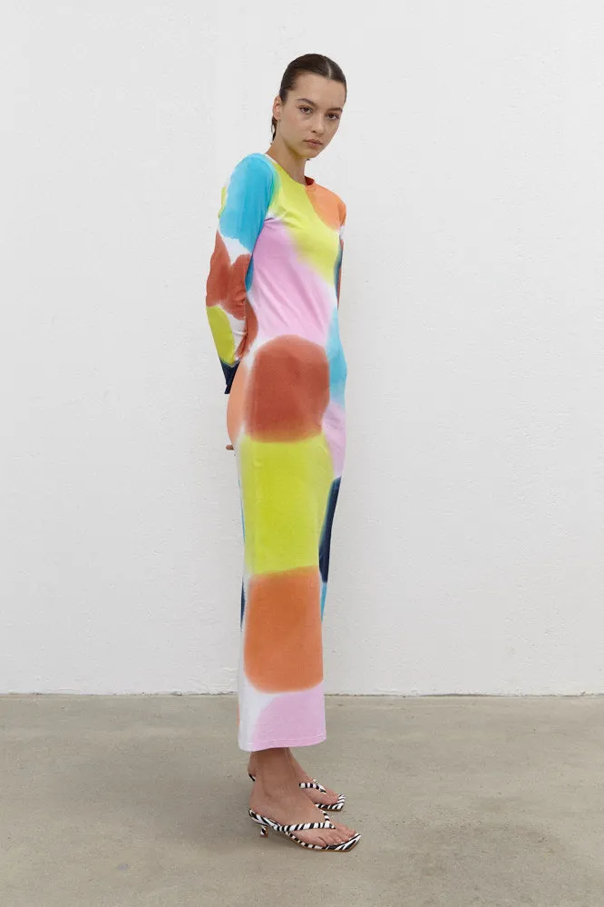 Melissa Long Dress with Sleeves Multi