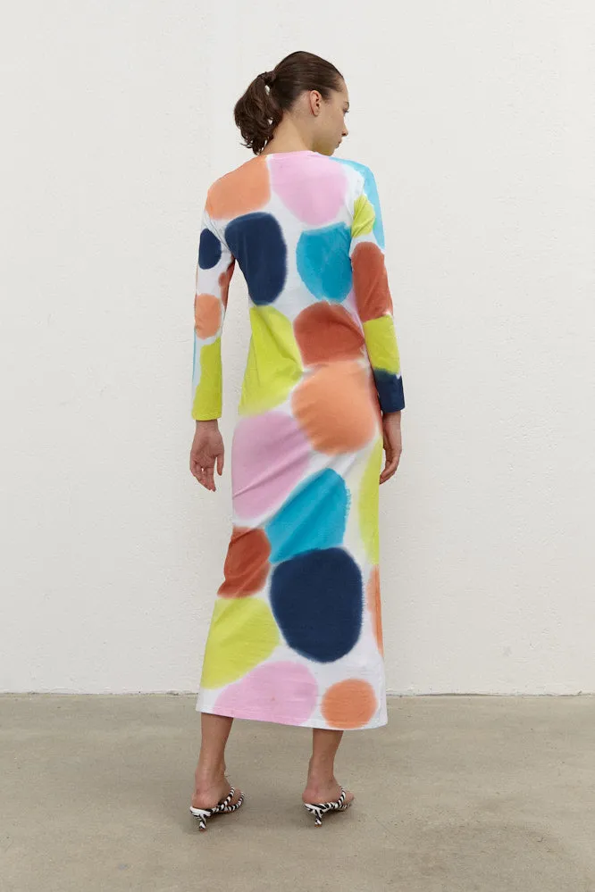 Melissa Long Dress with Sleeves Multi