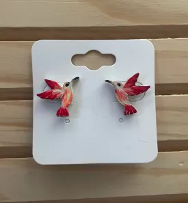 Mini hummingbird earrings.