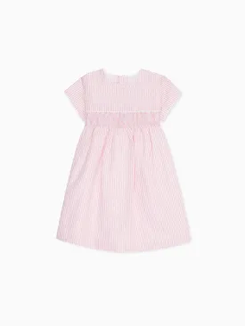 Pink Stripe Ava Girl Hand-Smocked Dress
