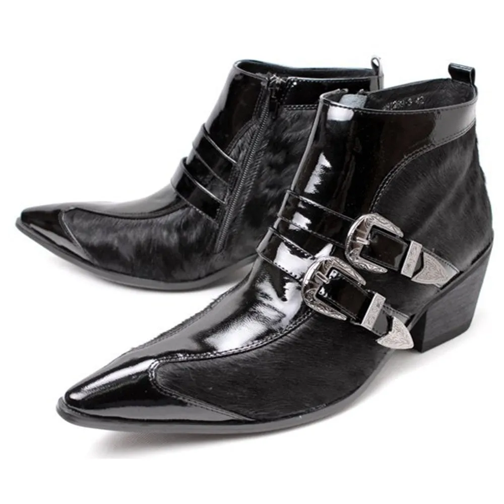 Pointed Zip High Top Men Boots