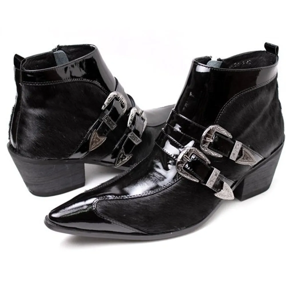 Pointed Zip High Top Men Boots
