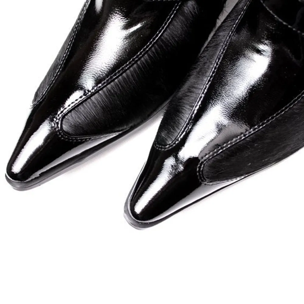 Pointed Zip High Top Men Boots