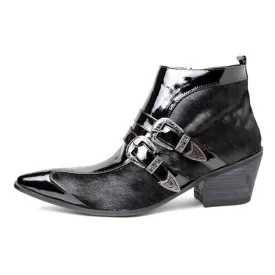 Pointed Zip High Top Men Boots