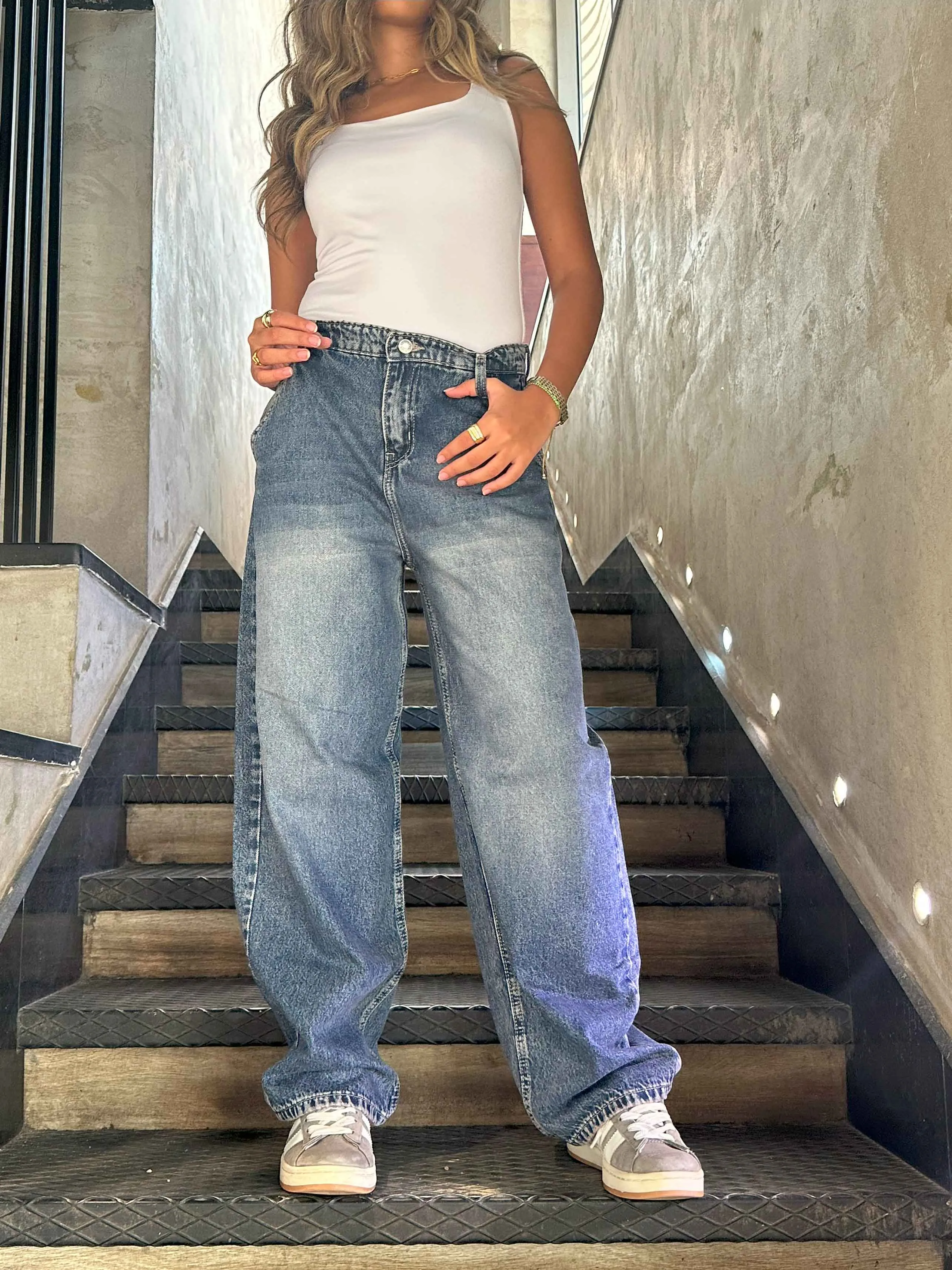 (Pre-Order) Skater - Mid Vintage Pink Jeans.