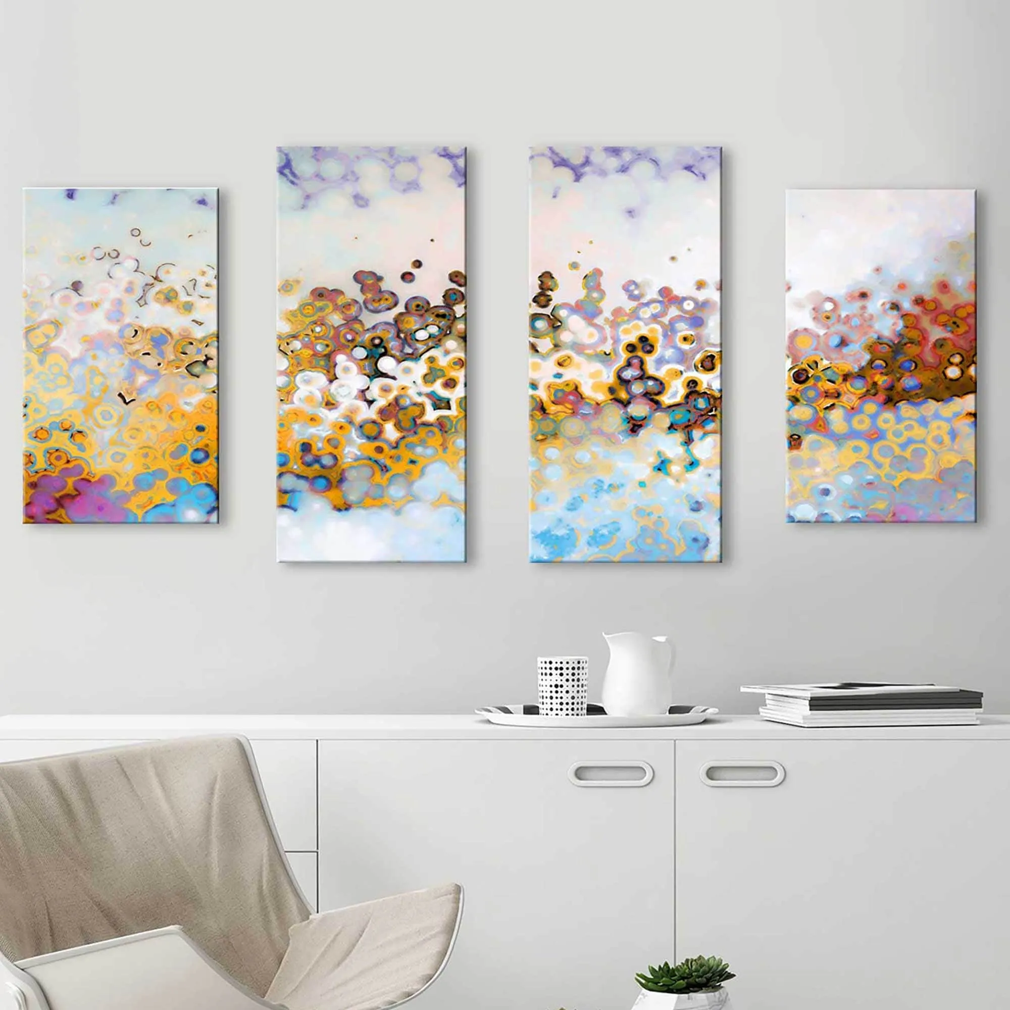 "1 John 1 3 Fellowship With God MAX" Print on Canvas Set of 4