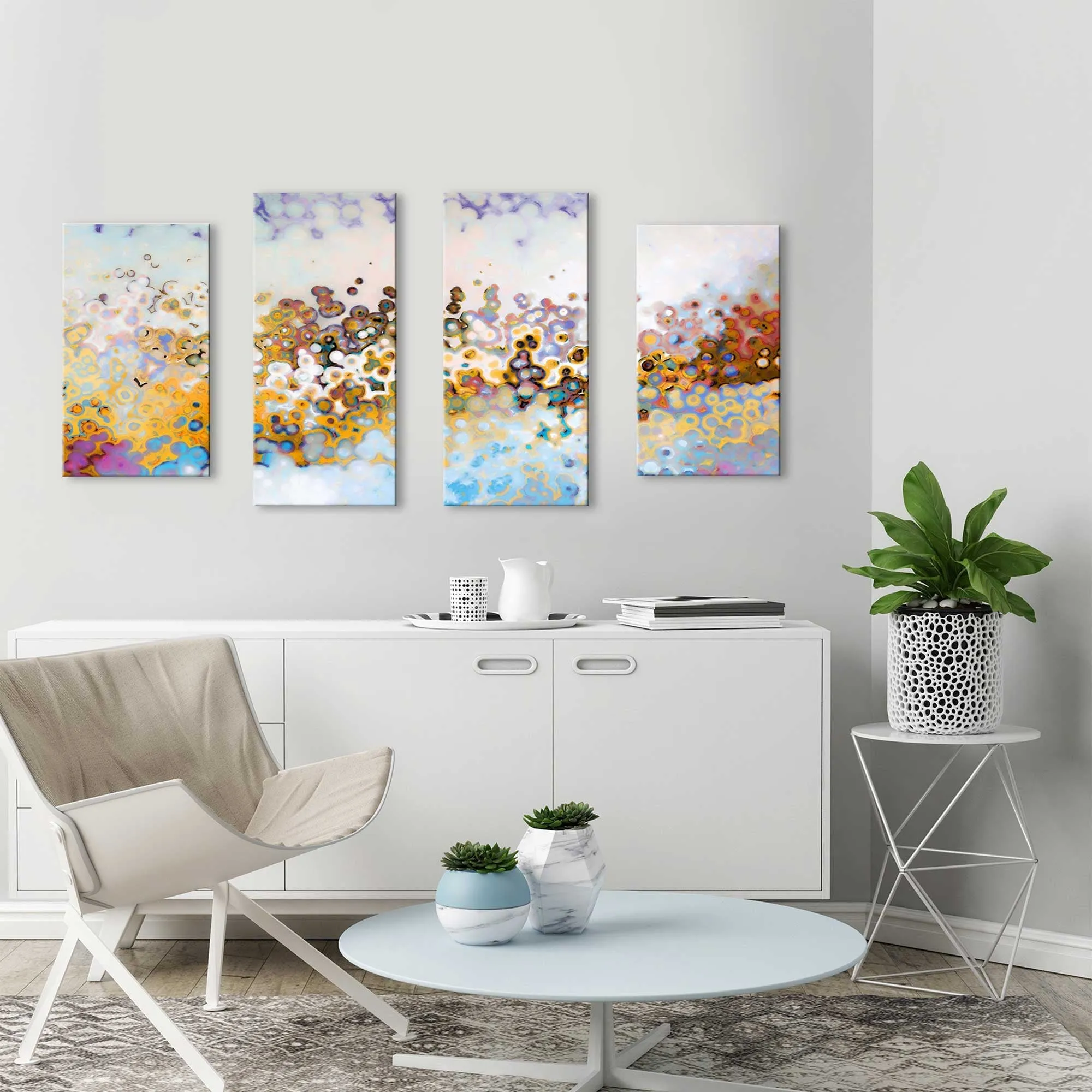 "1 John 1 3 Fellowship With God MAX" Print on Canvas Set of 4
