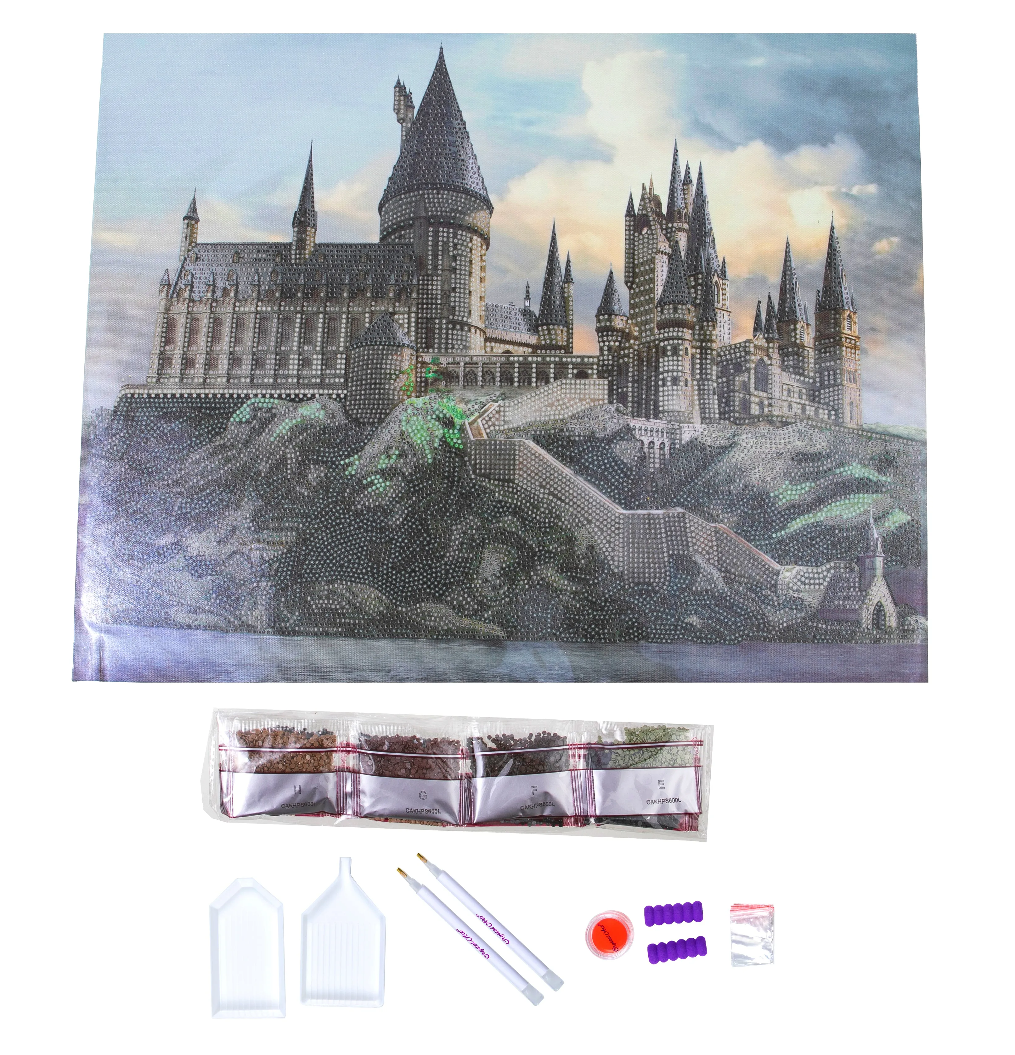 "Hogwarts Castle" Harry Potter Crystal Art Canvas Kit 40x50cm