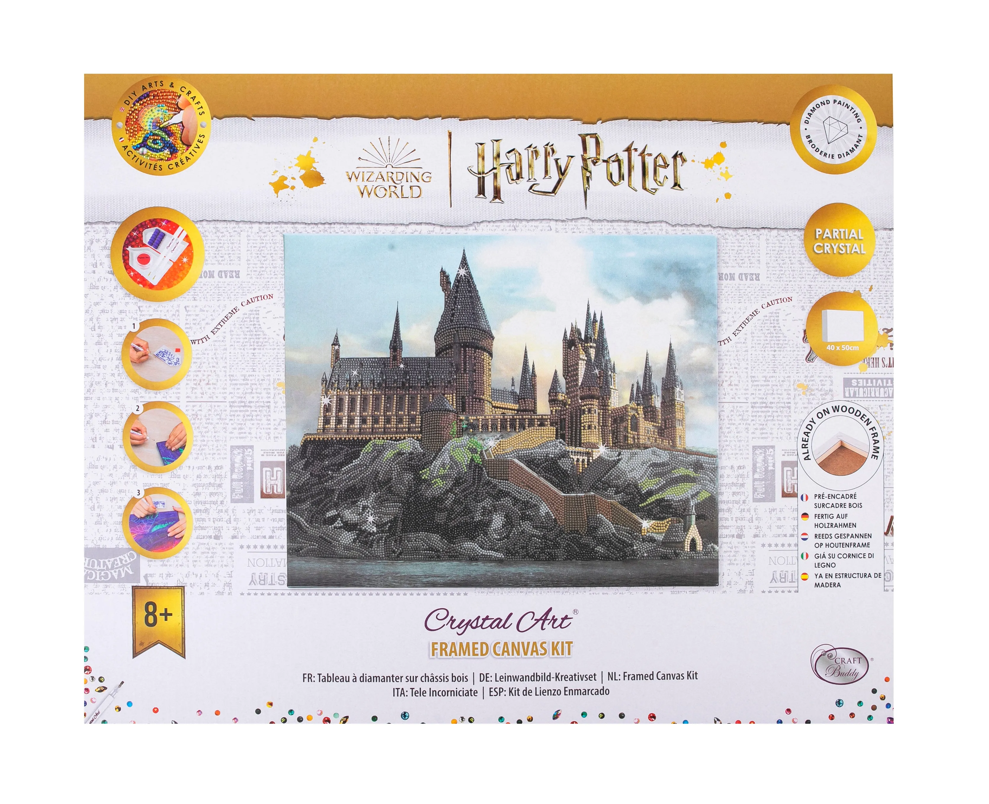 "Hogwarts Castle" Harry Potter Crystal Art Canvas Kit 40x50cm