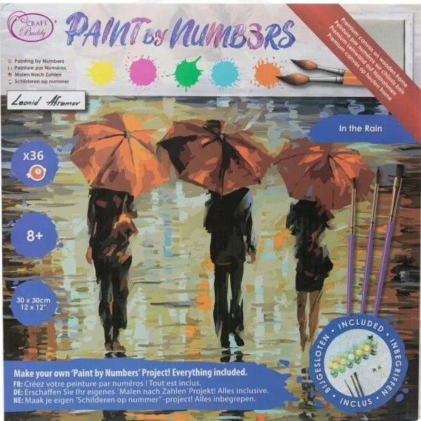 "In the Rain" by Leonid Afremov Paint By Numb3rs Kit 30x30cm