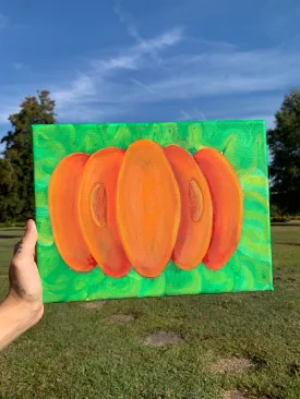 "Mr.Pumpkin is Born" Canvas Painting
