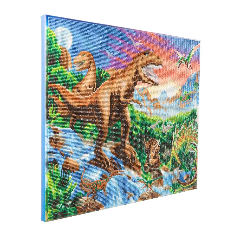 "Prehistoric World" Crystal Art Canvas Kit 40cmx50cm
