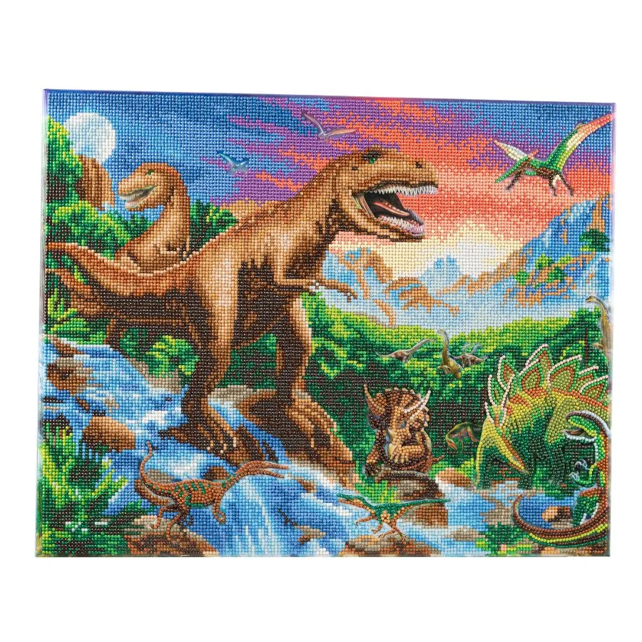 "Prehistoric World" Crystal Art Canvas Kit 40cmx50cm