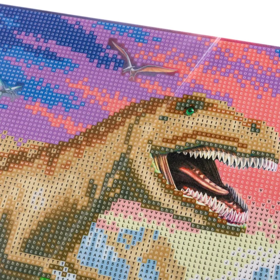 "Prehistoric World" Crystal Art Canvas Kit 40cmx50cm
