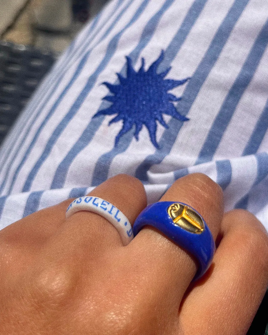 "Soleil d'un été sans fin" Handwritten Ring
