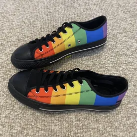 Rainbow Pride Canvas Shoes - Black
