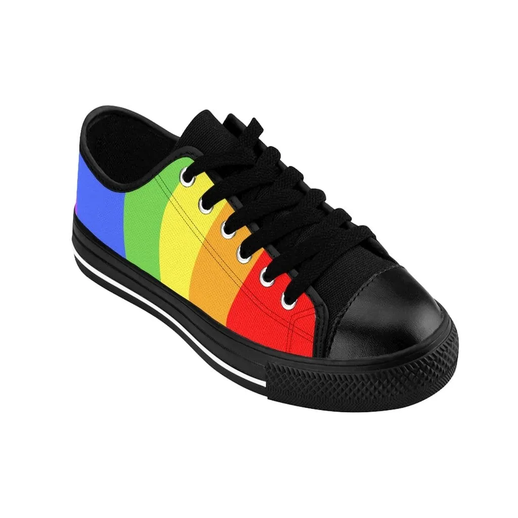 Rainbow Pride Canvas Shoes - Black
