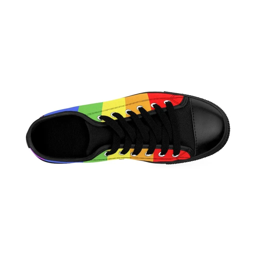 Rainbow Pride Canvas Shoes - Black