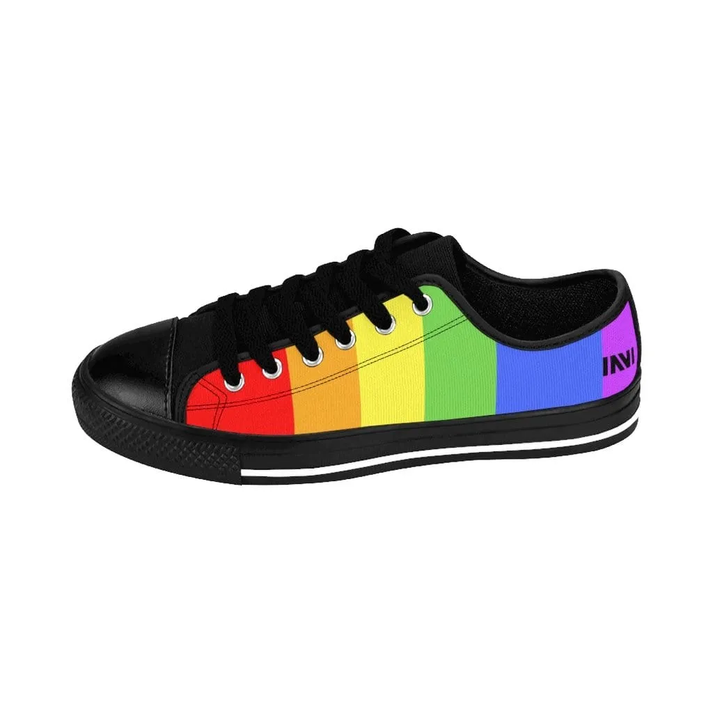 Rainbow Pride Canvas Shoes - Black