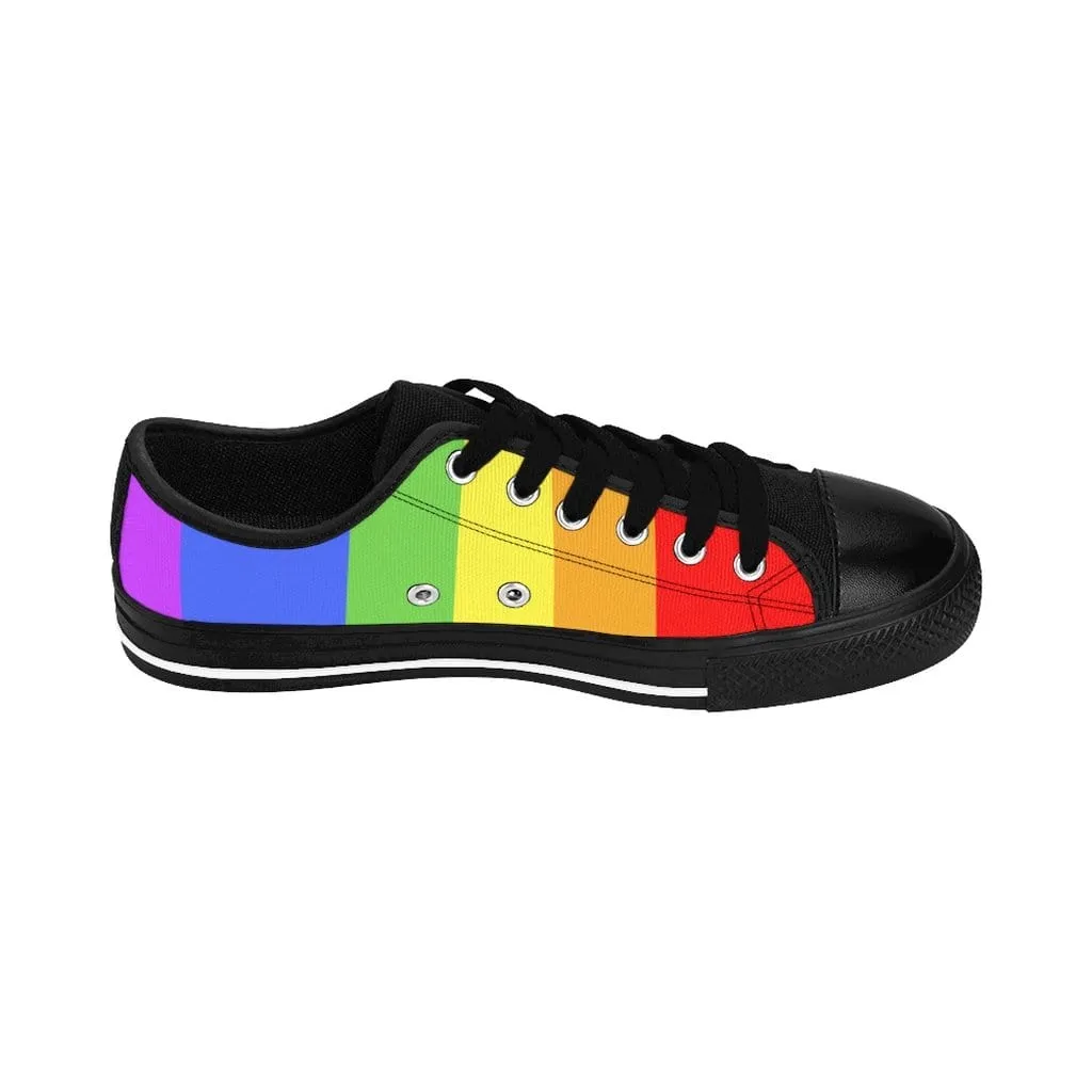 Rainbow Pride Canvas Shoes - Black