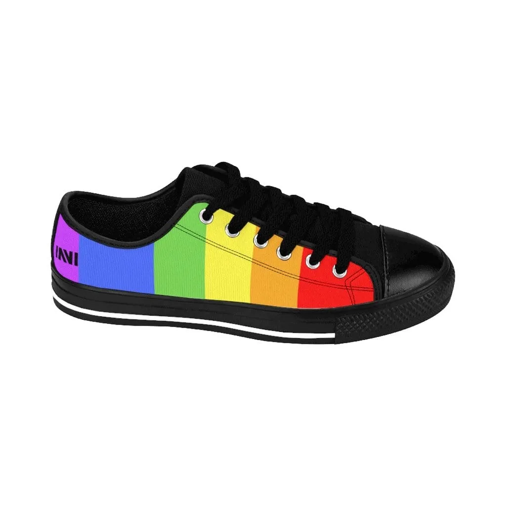 Rainbow Pride Canvas Shoes - Black