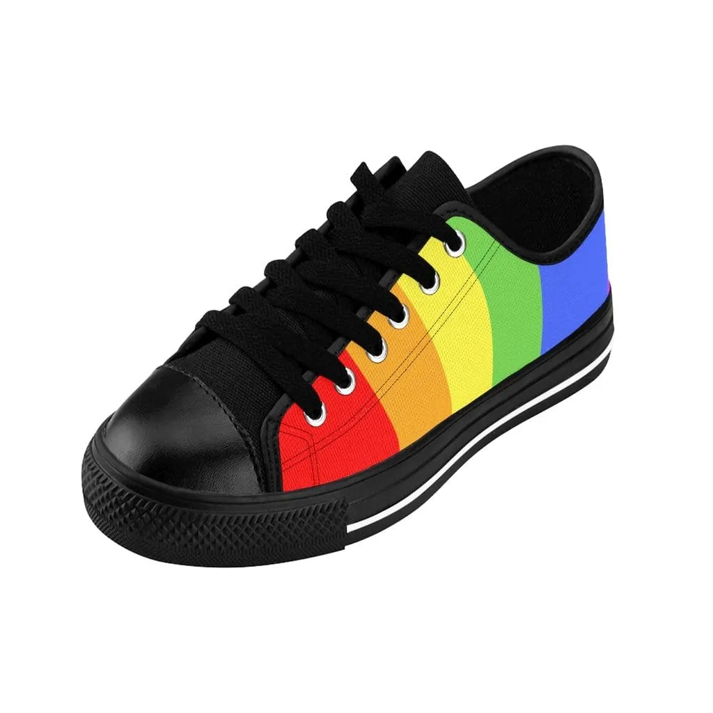 Rainbow Pride Canvas Shoes - Black