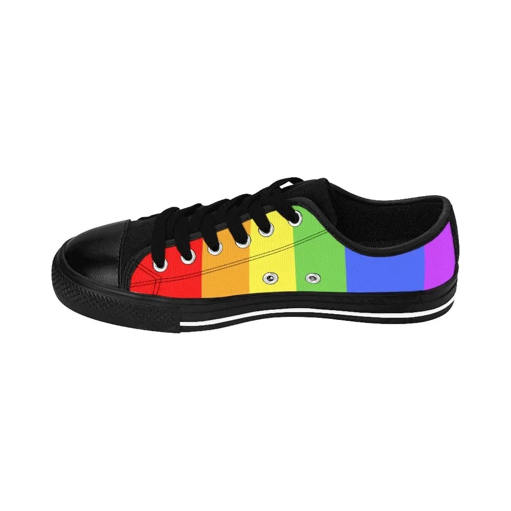 Rainbow Pride Canvas Shoes - Black