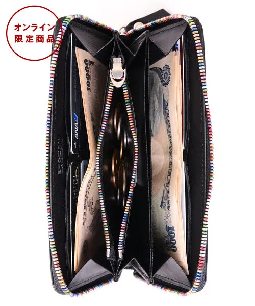 Seal Long wallet / Multi colored zipper (PS-035M)