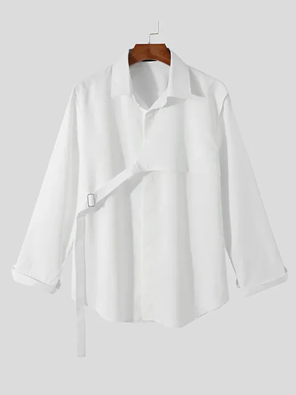 Stylish Seoul Overlap Long Sleeve Shirt for Men