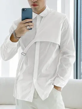 Stylish Seoul Overlap Long Sleeve Shirt for Men