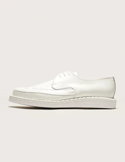 Strummer White Leather Creeper